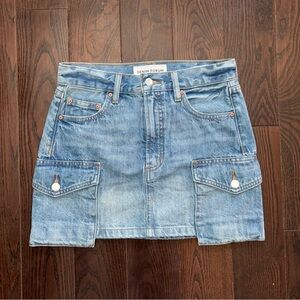Denim Forum Cargo Mini Skirt